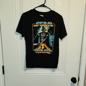 Star Wars Black Tee with Vibrant Darth Vader Design